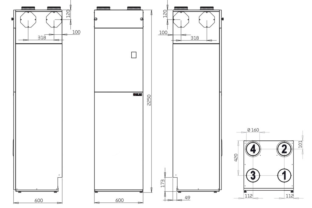 Compact-S-Rajz méretek